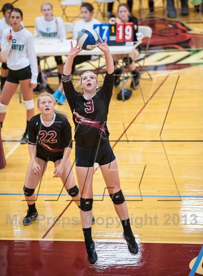 Thumbnail 2 in Central Catholic vs Greely (2013 Volleyhall Classic) photogallery.