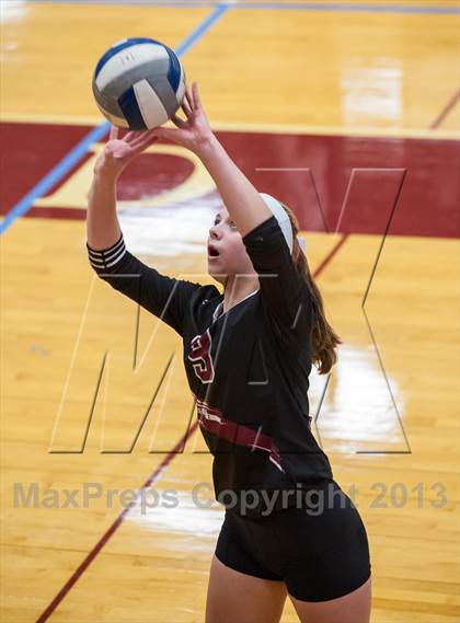 Thumbnail 1 in Central Catholic vs Greely (2013 Volleyhall Classic) photogallery.