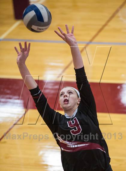 Thumbnail 2 in Central Catholic vs Greely (2013 Volleyhall Classic) photogallery.