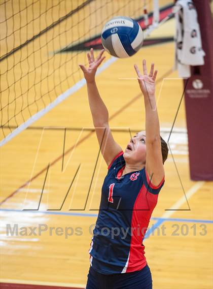 Thumbnail 2 in Central Catholic vs Greely (2013 Volleyhall Classic) photogallery.