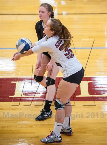 Thumbnail 1 in Central Catholic vs Greely (2013 Volleyhall Classic) photogallery.