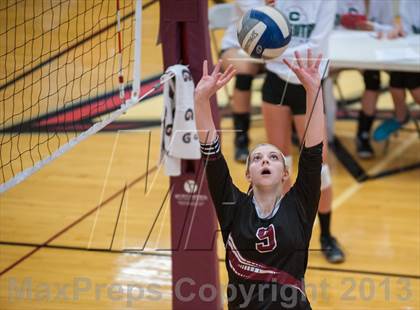 Thumbnail 1 in Central Catholic vs Greely (2013 Volleyhall Classic) photogallery.