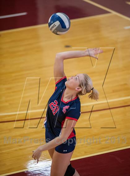 Thumbnail 3 in Central Catholic vs Greely (2013 Volleyhall Classic) photogallery.