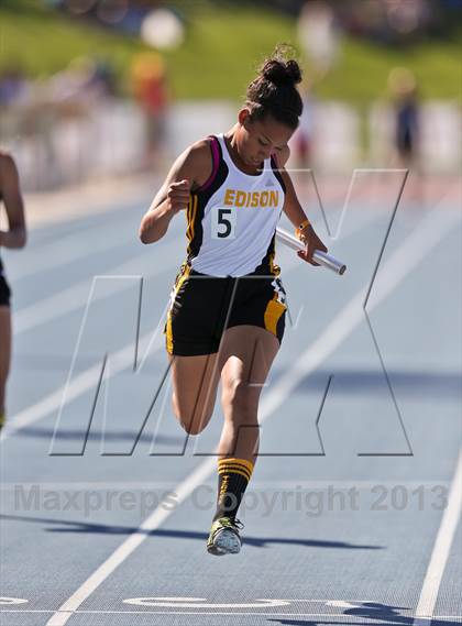 Thumbnail 3 in CIF State Track & Field Championships (4x100 Relay) photogallery.