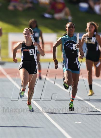 Thumbnail 3 in CIF State Track & Field Championships (4x100 Relay) photogallery.