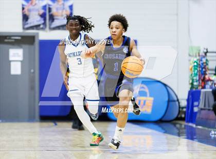 Thumbnail 2 in Bethesda Christian Academy vs. New Life Christian Academy (Dreamville Showcase) photogallery.