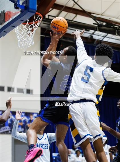 Thumbnail 1 in Bethesda Christian Academy vs. New Life Christian Academy (Dreamville Showcase) photogallery.