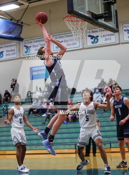 Thumbnail 1 in Westlake vs. Juan Diego (Eagle Holiday Shootout) photogallery.