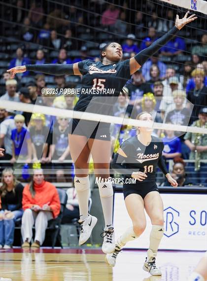Thumbnail 3 in Nocona @ Leon (UIL 2A D1 Volleyball Final) photogallery.