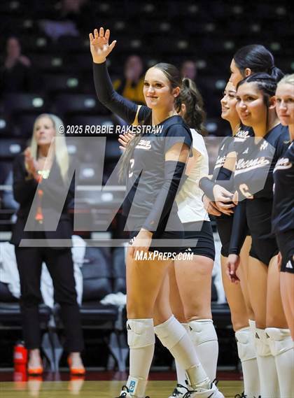 Thumbnail 3 in Nocona @ Leon (UIL 2A D1 Volleyball Final) photogallery.