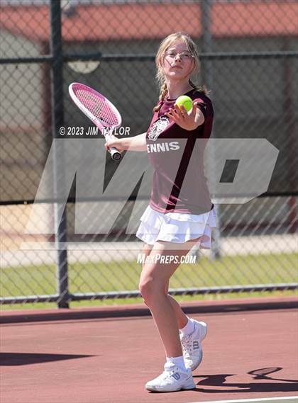 Thumbnail 3 in UIL 2A District Tennis Tournament photogallery.