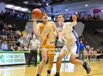 Thumbnail 3 in Delta vs. Fort Wayne Blackhawk Christian (IHSAA 4A New Castle Regional)  photogallery.