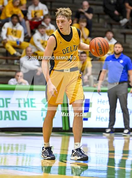 Thumbnail 1 in Delta vs. Fort Wayne Blackhawk Christian (IHSAA 4A New Castle Regional)  photogallery.