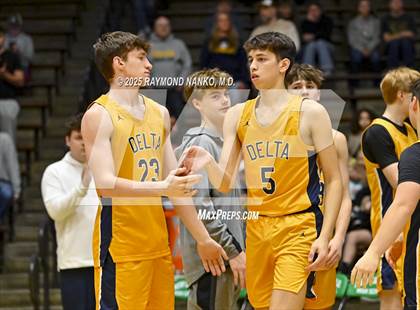 Thumbnail 1 in Delta vs. Fort Wayne Blackhawk Christian (IHSAA 4A New Castle Regional)  photogallery.