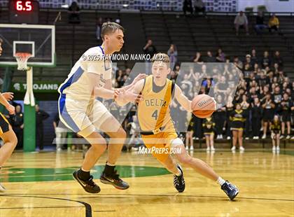 Thumbnail 1 in Delta vs. Fort Wayne Blackhawk Christian (IHSAA 4A New Castle Regional)  photogallery.