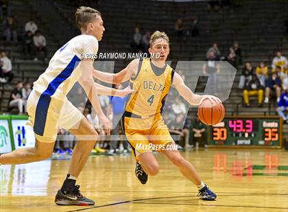 Thumbnail 1 in Delta vs. Fort Wayne Blackhawk Christian (IHSAA 4A New Castle Regional)  photogallery.