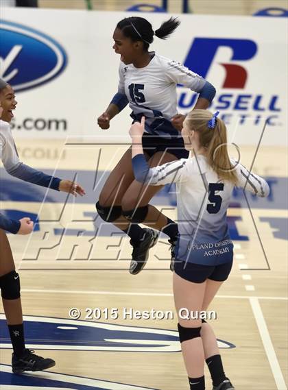 Thumbnail 2 in Upland Christian Academy vs. Santa Clarita Christian (CIF-SS D5AA Final) photogallery.