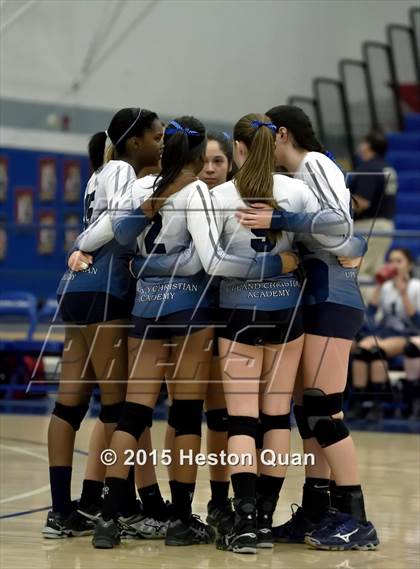 Thumbnail 2 in Upland Christian Academy vs. Santa Clarita Christian (CIF-SS D5AA Final) photogallery.