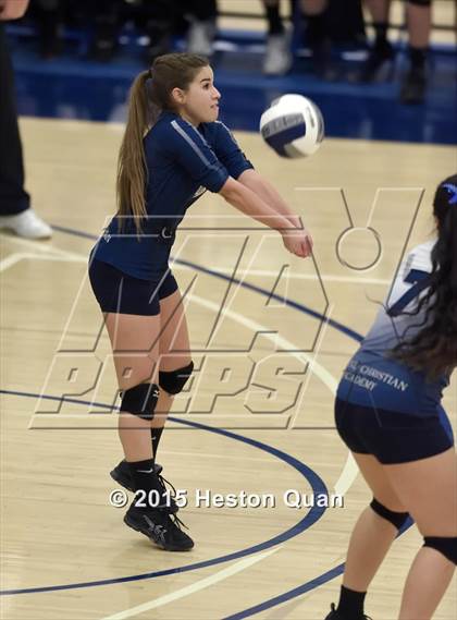 Thumbnail 1 in Upland Christian Academy vs. Santa Clarita Christian (CIF-SS D5AA Final) photogallery.