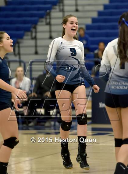 Thumbnail 1 in Upland Christian Academy vs. Santa Clarita Christian (CIF-SS D5AA Final) photogallery.