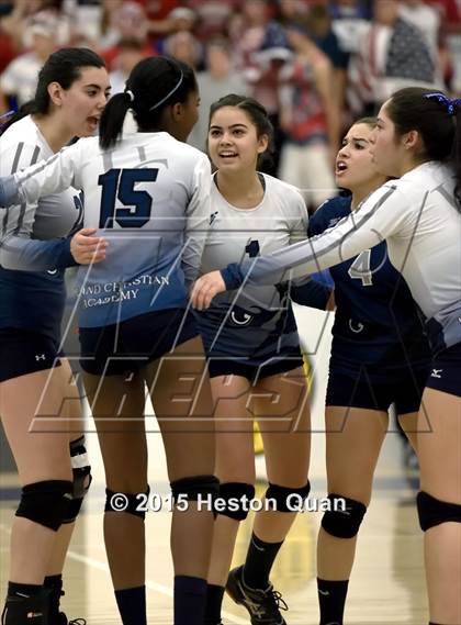 Thumbnail 2 in Upland Christian Academy vs. Santa Clarita Christian (CIF-SS D5AA Final) photogallery.