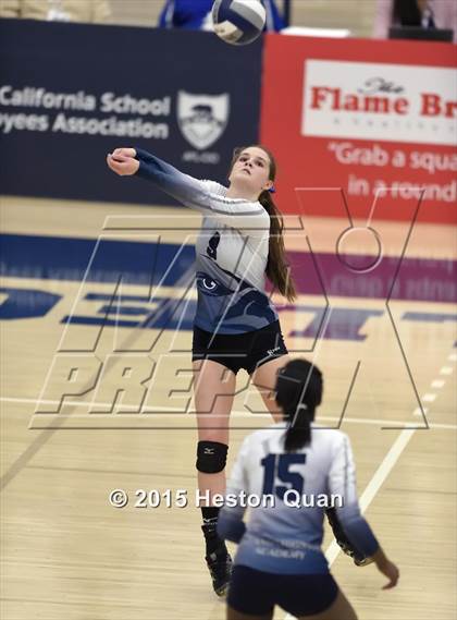 Thumbnail 3 in Upland Christian Academy vs. Santa Clarita Christian (CIF-SS D5AA Final) photogallery.