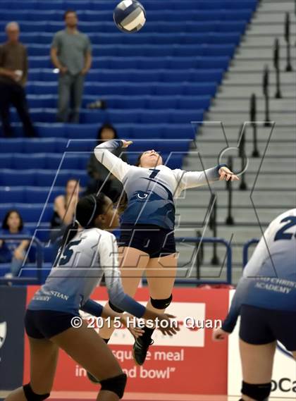 Thumbnail 1 in Upland Christian Academy vs. Santa Clarita Christian (CIF-SS D5AA Final) photogallery.