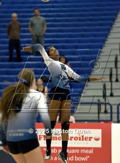 Thumbnail 1 in Upland Christian Academy vs. Santa Clarita Christian (CIF-SS D5AA Final) photogallery.