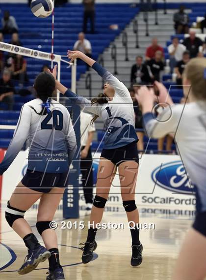Thumbnail 2 in Upland Christian Academy vs. Santa Clarita Christian (CIF-SS D5AA Final) photogallery.
