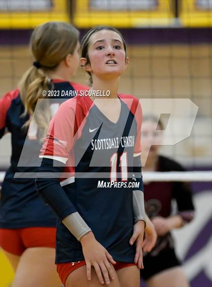 Thumbnail 2 in Scottsdale Christian Academy vs Odyssey Institute (AIA 3A Round 1 Playoff) photogallery.