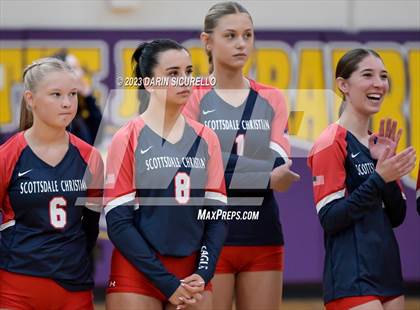 Thumbnail 2 in Scottsdale Christian Academy vs Odyssey Institute (AIA 3A Round 1 Playoff) photogallery.