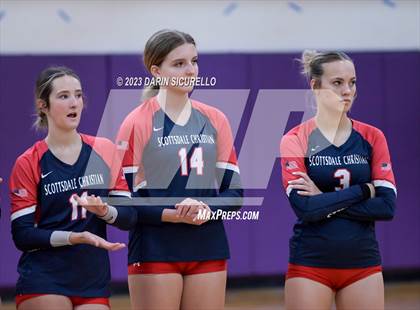 Thumbnail 3 in Scottsdale Christian Academy vs Odyssey Institute (AIA 3A Round 1 Playoff) photogallery.