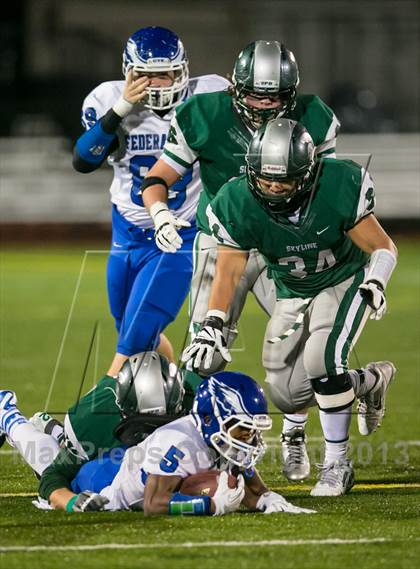 Thumbnail 2 in Federal Way vs Skyline (WIAA 4A State Playoff) photogallery.