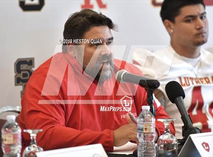 Thumbnail 2 in Trinity League Media Day - Orange Lutheran photogallery.