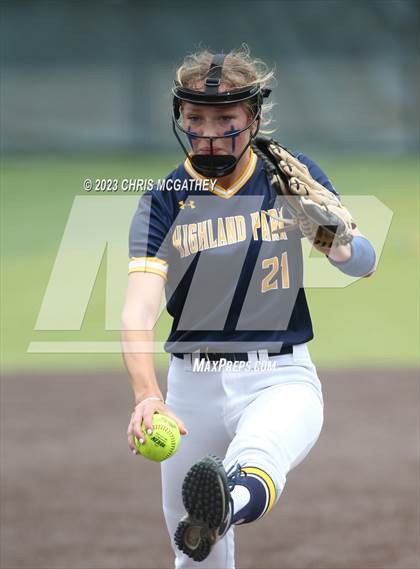 Thumbnail 2 in Arlington Martin @ Highland Park (UIL 6A Softball Region II B-District) photogallery.