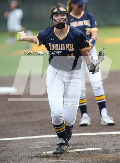 Thumbnail 3 in Arlington Martin @ Highland Park (UIL 6A Softball Region II B-District) photogallery.