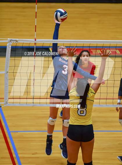 Thumbnail 1 in Brennan vs Roosevelt [Theodore] (NEISD Volleyball Tournament) photogallery.