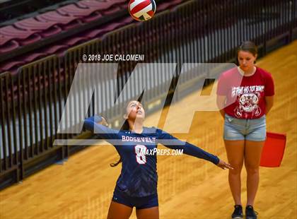 Thumbnail 3 in Brennan vs Roosevelt [Theodore] (NEISD Volleyball Tournament) photogallery.