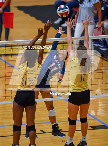 Thumbnail 2 in Brennan vs Roosevelt [Theodore] (NEISD Volleyball Tournament) photogallery.