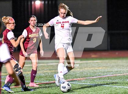 Thumbnail 3 in Wilson @ Governor Mifflin (PIAA District 3 First Round) photogallery.