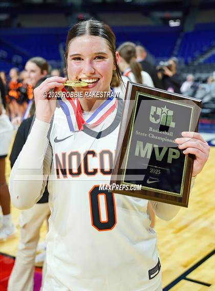 Thumbnail 2 in Nocona vs. San Saba (UIL 2A Basketball Division I Final Medal Ceremony) photogallery.