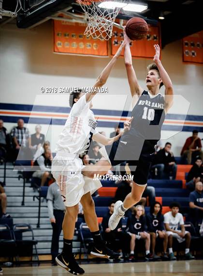 Thumbnail 3 in Chaminade vs Notre Dame (SO)  (4th Annual West Valley Thanksgiving Tip-Off Classic) photogallery.