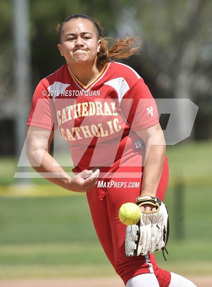 Thumbnail 3 in Cathedral Catholic vs. Canyon (Michelle Carew Classic) photogallery.