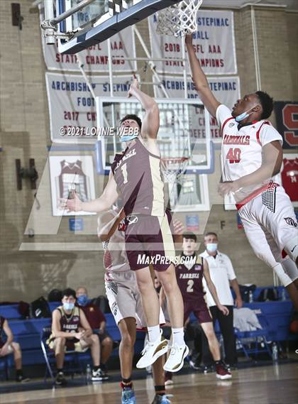 Thumbnail 3 in Monsignor Farrell vs LaSalle Academy (CHSAA Spring Tournament) photogallery.