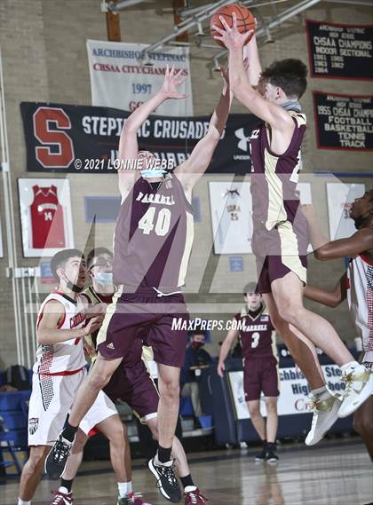 Thumbnail 1 in Monsignor Farrell vs LaSalle Academy (CHSAA Spring Tournament) photogallery.