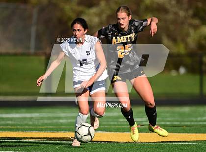 Thumbnail 3 in Staples @ Amity Regional (CIAC Class LL Qtr Final) photogallery.