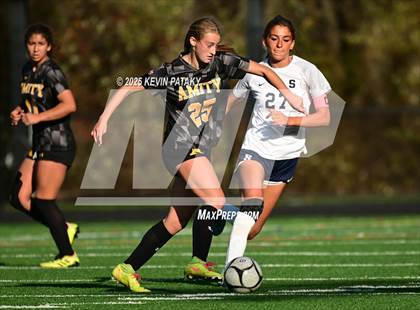 Thumbnail 1 in Staples @ Amity Regional (CIAC Class LL Qtr Final) photogallery.