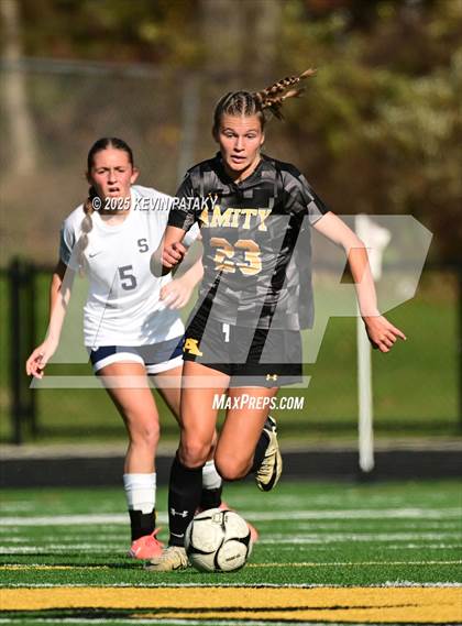 Thumbnail 3 in Staples @ Amity Regional (CIAC Class LL Qtr Final) photogallery.