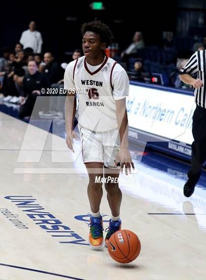 Thumbnail 2 in Weston Ranch vs. Moreau Catholic (MaxPreps MLK Classic) photogallery.