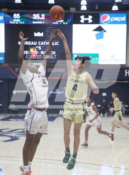 Thumbnail 2 in Weston Ranch vs. Moreau Catholic (MaxPreps MLK Classic) photogallery.